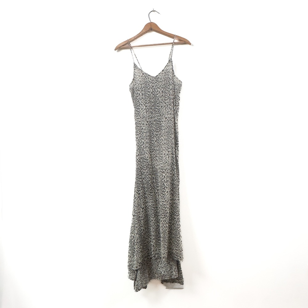 NWT AllSaints Essie Lep Dress Leopard Print Cotton Maxi Beach Coverup M‎